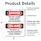 Signmission Do Not Leave Door Open Or Unlocked Bilingual, 3.5 in W x Rectangle, Vinyl Decal OS-2PACK-DS-D-35-VS-1152 - alternate 5